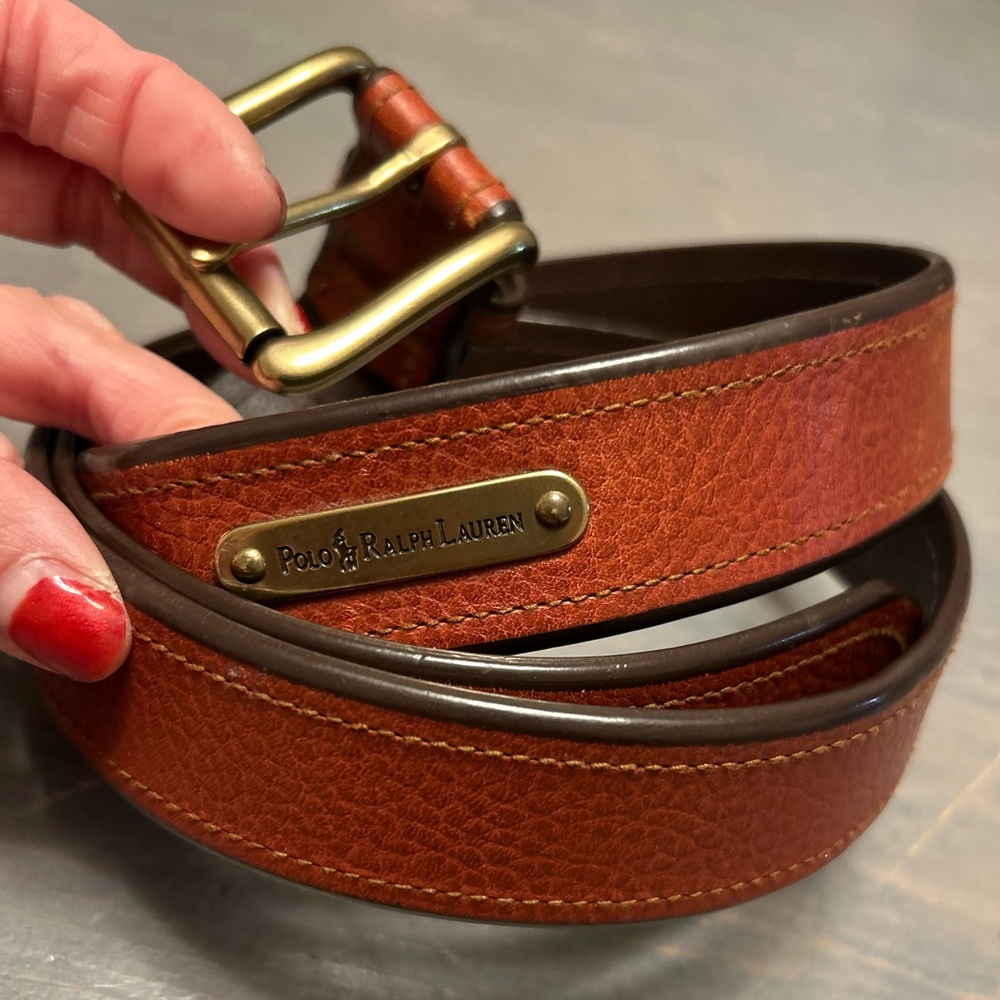 Stunning Polo Ralph Lauren leather belt ✨